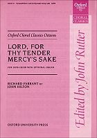 Lord for Thy Tender Mercys Sake SATB choral sheet music cover
